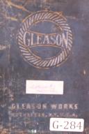 Gleason-Gleason Operators Instruction No 1 Gear Surface Hardener Manual Year (1953)-#1-No. 1-01